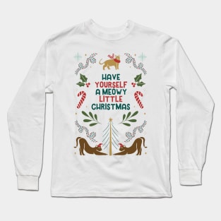 Meowy little Christmas Long Sleeve T-Shirt